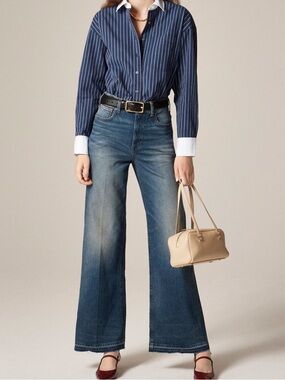 NWT! J.Crew denim trouser jean, Kate wash. Size 27 (runs large)